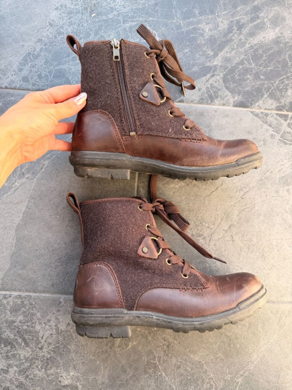 UGG Women's Hapsburg Hiker boots womens 6.5 Brown leather